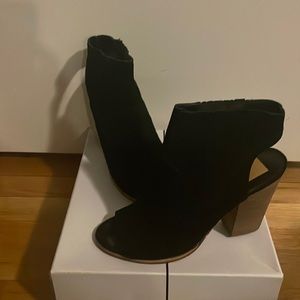 Western style peep toe bootie